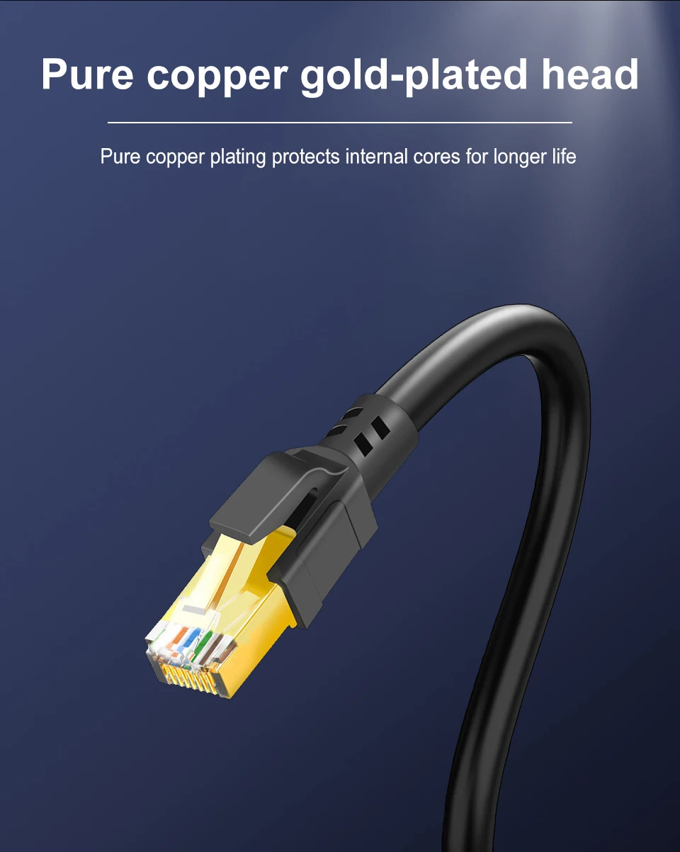 Cat8 Ethernet Кабель SSTP 40 Гбит/с супер скорость Cat 8 RJ45 сетевой патч корд для