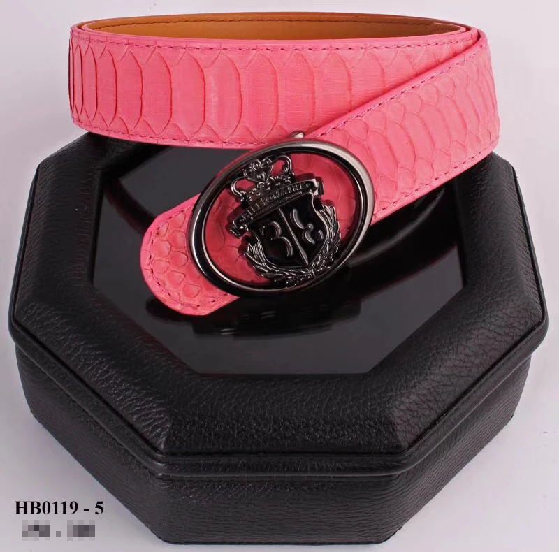 Pink Мужской Пояс Миллионера из змеиной кожи, новинка, модная повседневная английская Пряжка из сплава, высокое качество, большой размер 105-130 см - Цвет: Pink