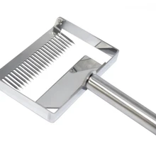 Популярная большая, из нержавеющей стали нож-скребок для пчеловодов вилка Пчеловодство Мед для распечатывания сотов пчелиный улей лопаты L99