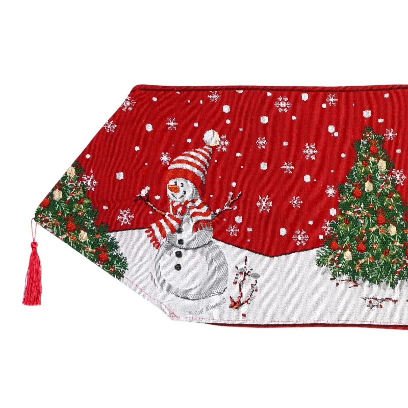 Рождественская скатерть с мультяшным принтом, хлопковый матрас, элегантные приспособления для декора вечеринки, покрывала для стола, Рождественского стола, флага, домашнего декора