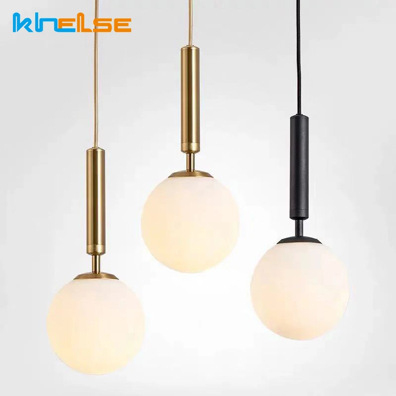 Nordic Brass Aluminum Modern LED подвесной светильник Спальня Кабинет Лофт подвесные