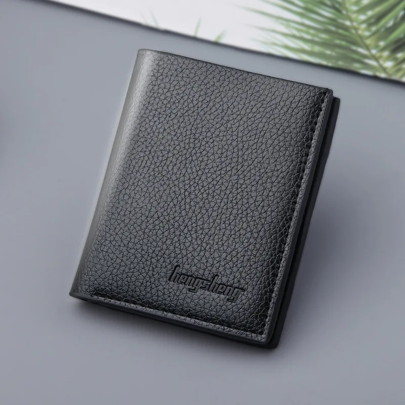 

New Style MEN'S Wallet Short Embossed Leather Wallet Multi-functional Ultra-Thin Wallet Korean-style Trend US Dollar Wallet