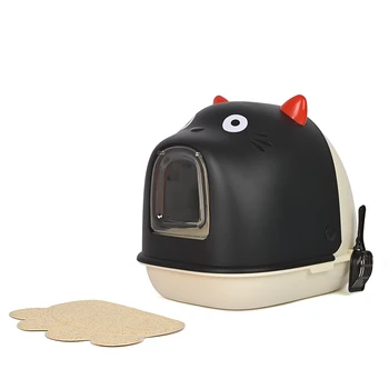 

Cat litter basin semi enclosed Cat Toilet plastic oversize cat poop urinal anti splashing deodorant cat products