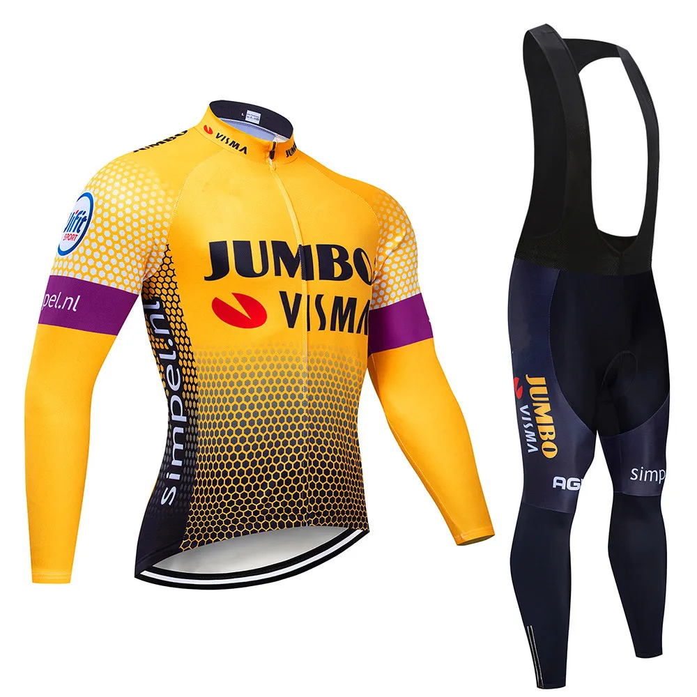 Cycling suit Lotto JUMBO, тонкая одежда с длинным рукавом, комплект одежды для велоспорта, одежда для велоспорта, одежда для велоспорта, комплект велосипедной формы - Цвет: Cycling suit