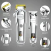 Hatteker Professional Hair Cutter Mans Hair Clipper Set Metal Electric Cordless Hair Trimmer for Barber LCD Display Hairdressing 2