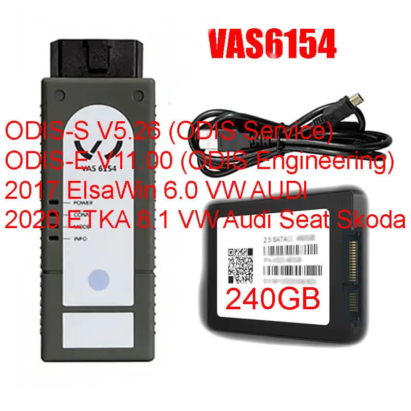 Диагностический Интерфейс VAG VAS6154 OBD Автомобильный диагностический интерфейс 240