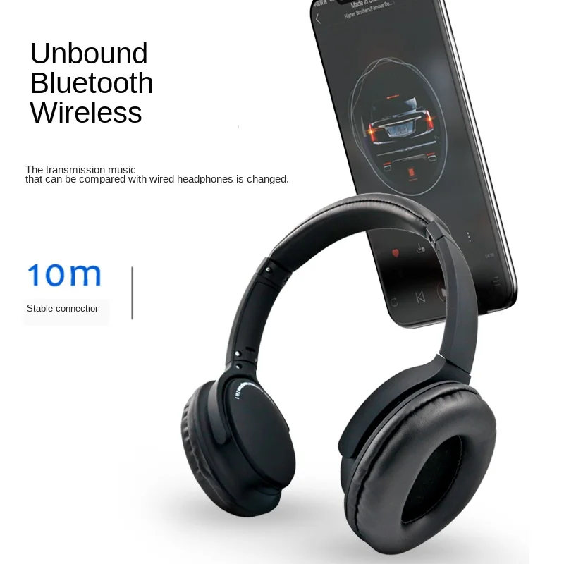 Беспроводные наушники бас Bluetooth стерео Складная гарнитура Регулируемые с