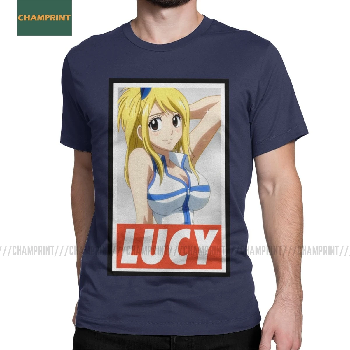 Fairy Tail футболка Люси мужские серый Fullbuster lucyheartfilia/Эрза Скарлет аниме Винтаж