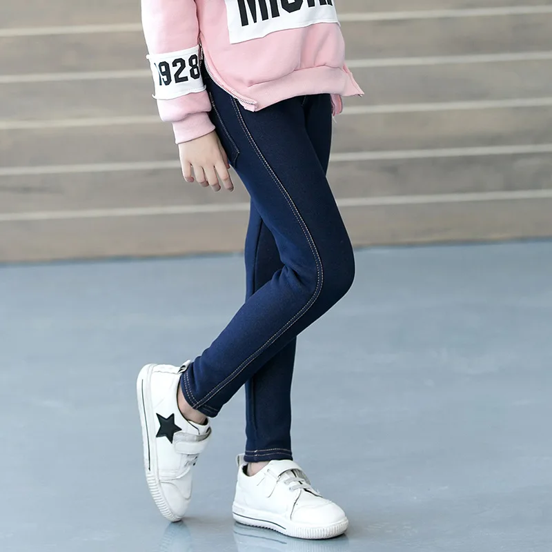 Детские зимние штаны для девочек леггинсы карамельного цвета теплые длинные