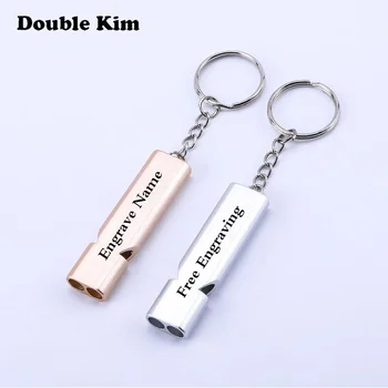 

Creative Whistle KeyChain Customized Antilost Key Chain Small Chic Keyring for Men Women DIY Engrave Name Number Engraving