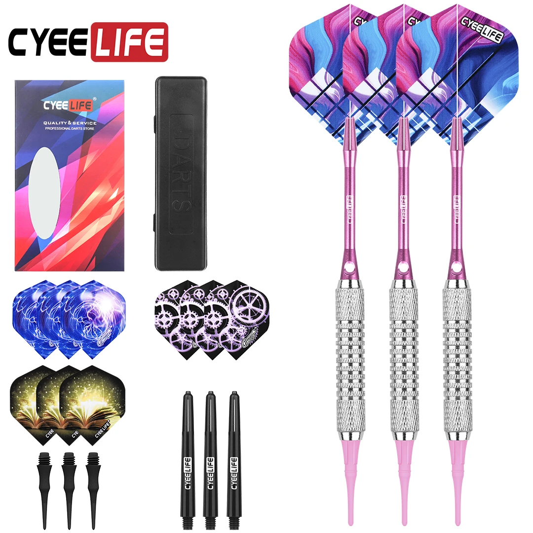 Cyelife-dardos profesionales suaves de 16/18g, 3 uds., Punta electrónica profesional