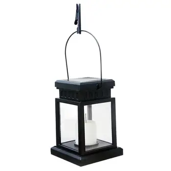 

Waterproof LED Solar Garden Light Flickering Flameless Candle Outdoor Lighting Hanging Smokeless Solar Lantern for Camping