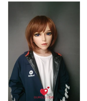 شراء (جديد-43) قناع ذكر أنثى أقنعة واقعية من السيليكون لحفلات هالوين BJD دمية Crossdress اليابان قناع كيجورومي أنيمي تأثيري