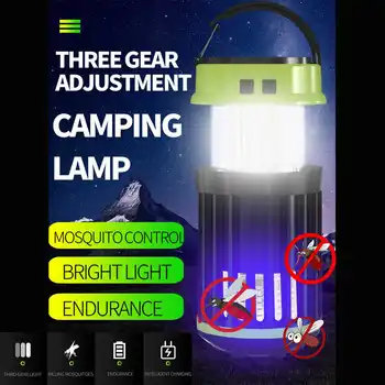 

Portable Mosquito Fly Killer Camp Lamp Waterproof LED Tent Light Mosquito Trap Lamp Bug Zapper Outdoor Camping Lantern