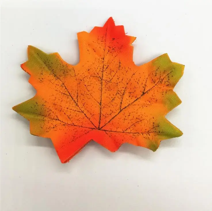 2 12 Colors Artificial Maple Leaf Simulation Decorative Silk Maple Leaves Fake Fall Leaves For Home Wedding Party Decor - Цвет: 2