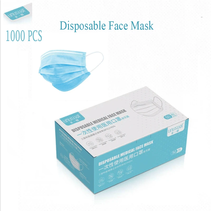 

1000pcs Non-woven 3 layers Anti-dust KN90 Masks Disposable Safe Breathable Face Mouth Mask Kids Adult Ear loop Filter Masks