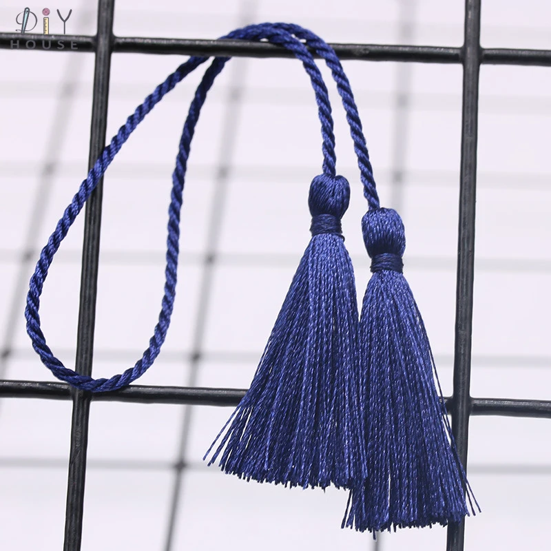 

10Pcs Double-end Long Rope Tieback Tassels Fringe DIY Crafts Jewelry Curtain Garments Decor Silk Cord Rope Tape Tassels Pendant