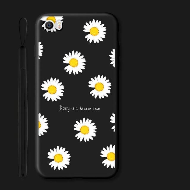 For Xiaomi Mi 5 case Silicone mi5 Protector Daisy Flower XM Rose Mobile phone cover For Xiaomi mi 5 back Cover Black Shell