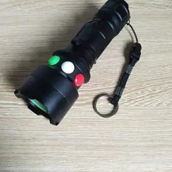 

Aluminum alloy flashlight 16 lamp beads 8 red lamp beads Special Purpose for Indian Market