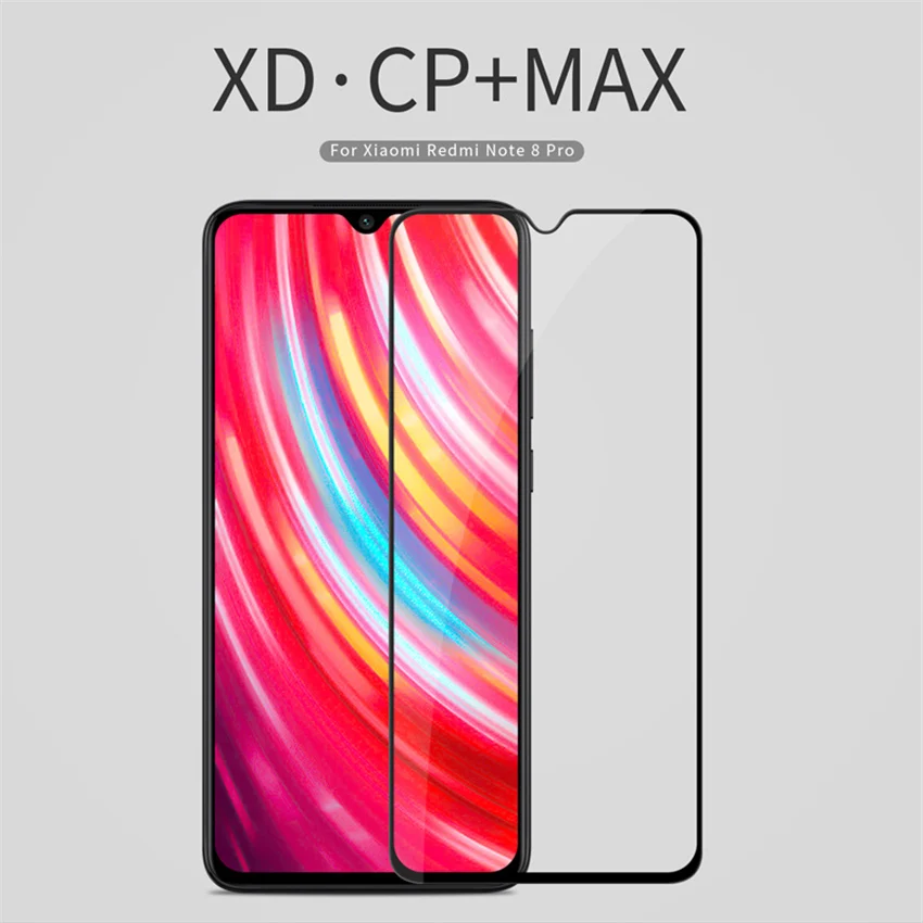 10 шт./лот для Xiaomi Redmi Note 8 Pro закаленное стекло полное покрытие Защитная пленка для экрана NILLKIN XD CP+ MAX