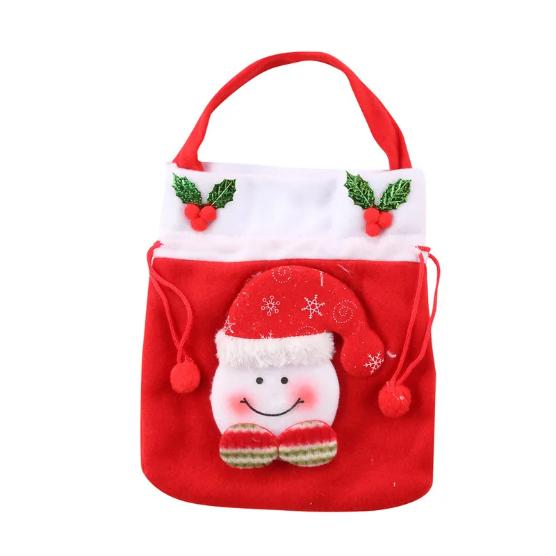 30*19 см Franela Рождественский подарок Сумочка Рождественский Санта Клаус Снеговик сумка для конфет в подарок сумка на шнурке