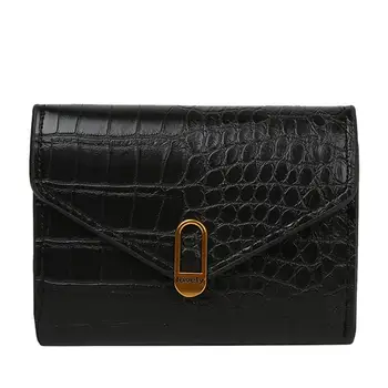 

Women’s Bag Wallet Fashion Trend Solid Color Short Leather Retro Style Card Simple Fashion High Quality Temperament Wild H1