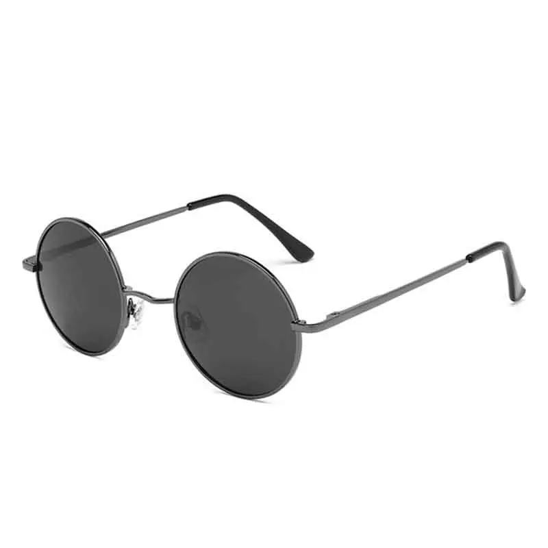 Брендовые дизайнерские Круглые очки с полароидным стеклом классические маленькие винтажные Ретро очки Джон Леннон женские металлические очки - Цвет линз: 4