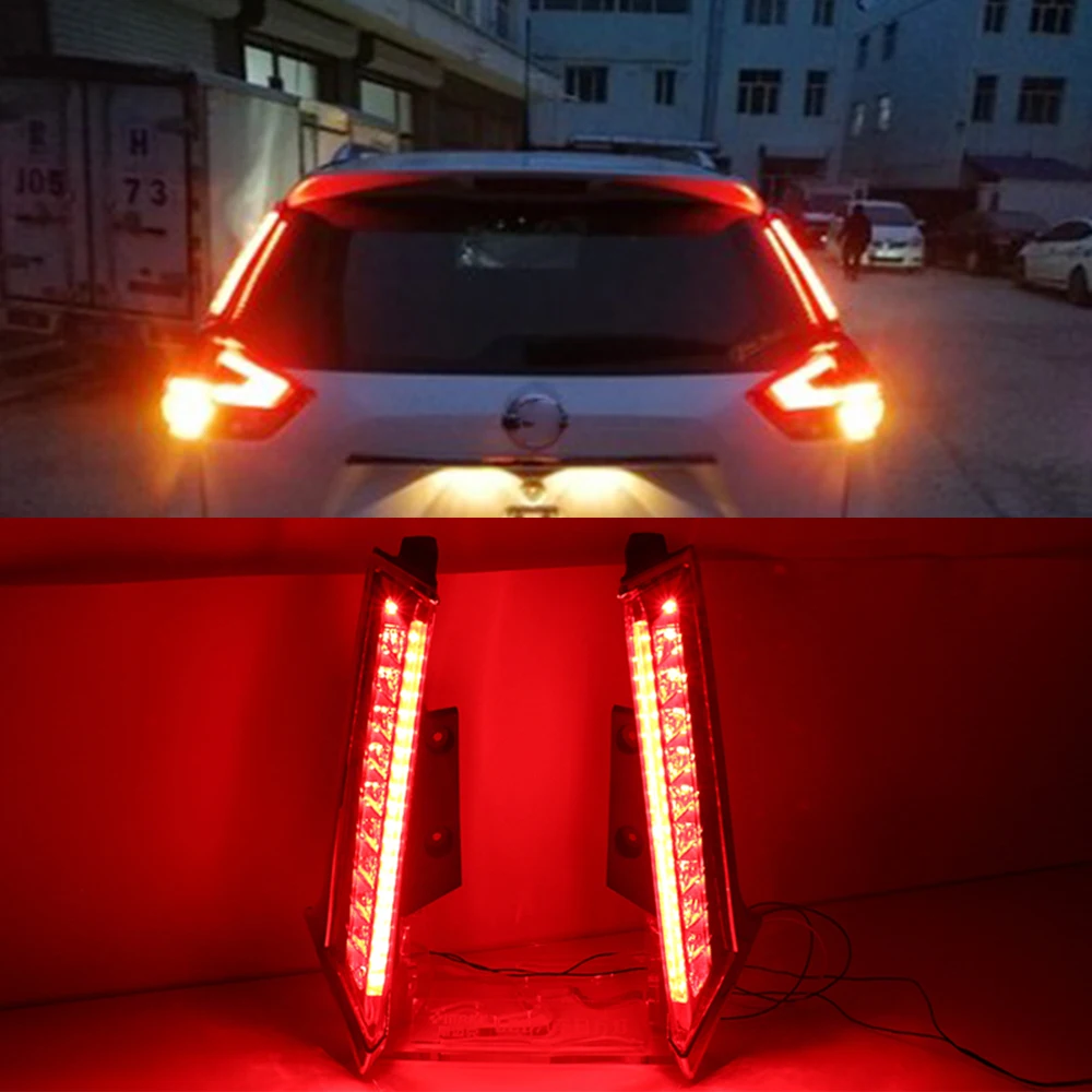 2 шт. светодиодный для Nissan Xtrail X trail 2014 2015 2016 2017 2018 2019 2020 задние светильник тормозной