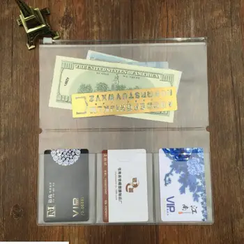

Standard Traveler's Notebook Collection Pocker with Card Transparent PVC Zipper File Bag Folder Pocket Holder