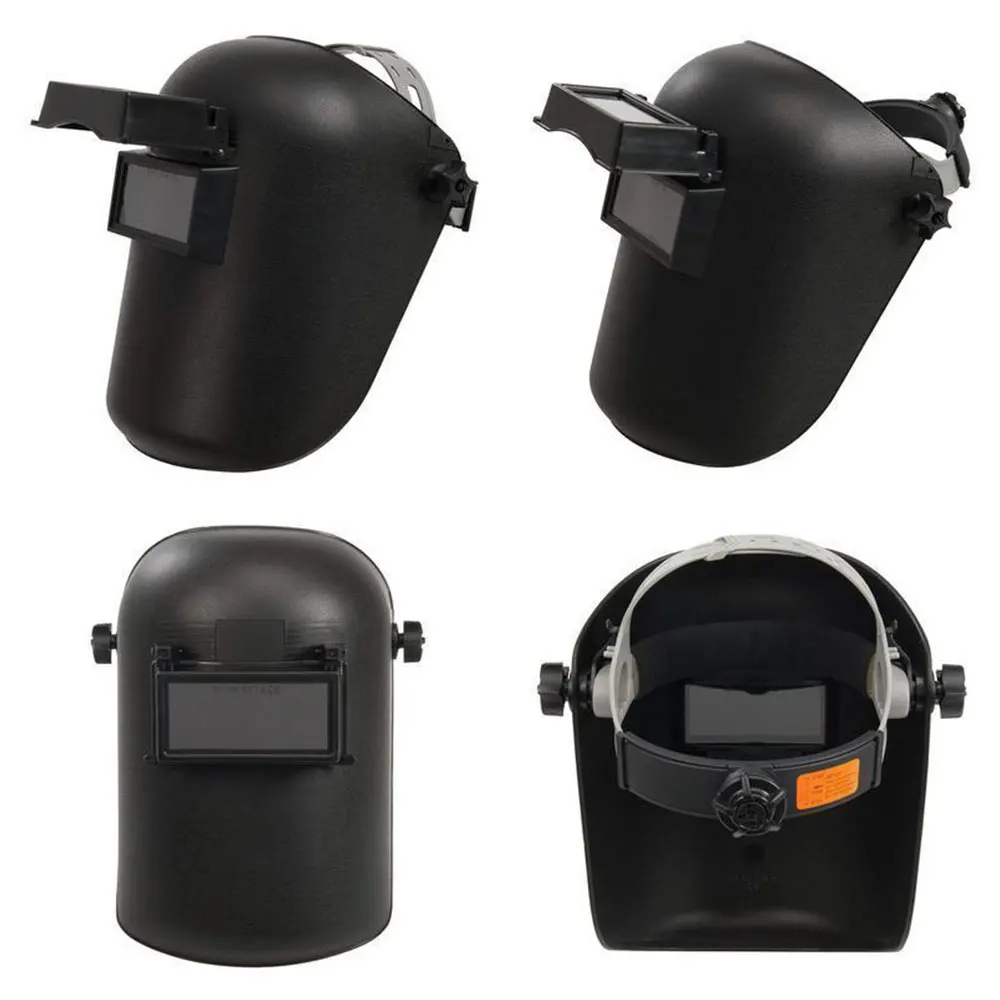 Регулируемый защитный сварочный аппарат маска Анти-УФ Блестящий Электрический сварочный газовый сварочный шлем дуговой радиации черный на голову