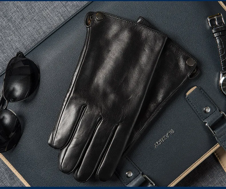 Новые кожаные зимние guantes теплые перчатки из овечьей кожи мужские кожаные перчатки простые предотвращают перчатки от холода для мужчин