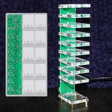 DIY Электронный Кристалл Колонка производство Голосовое управление музыкальный спектр DIY Kit Cass D усилитель