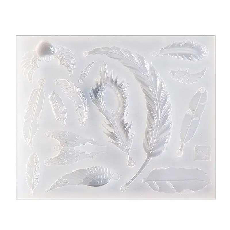 Feather Wing Shape Necklace Pendant Epoxy Resin Silicone Mold,Crafting Clay,Jewelry Earrings Making,DIY Mobile Phone Decoratio