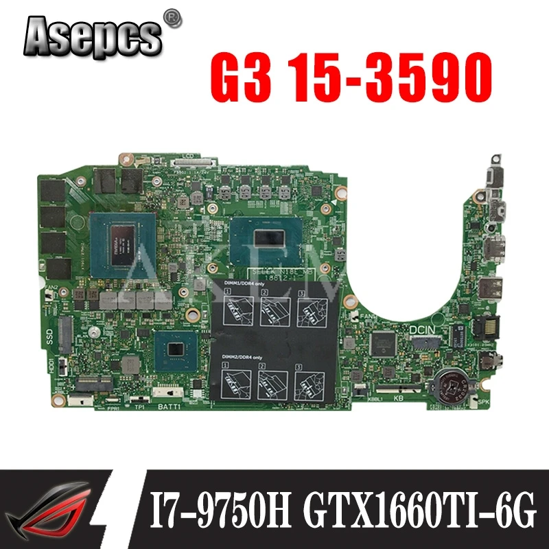 Laptop Motherboard For Dell Inspiron G3 153590 Original Mainboard I7