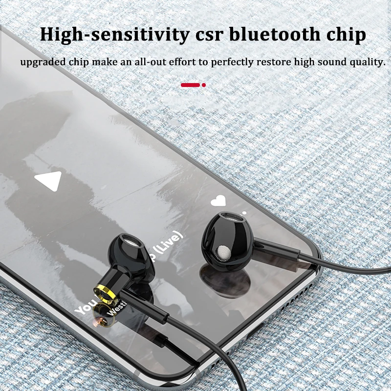 Оригинальные спортивные Bluetooth наушники HOCO для бега беспроводные с микрофоном