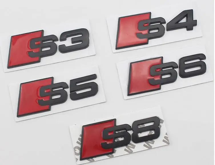 3D металлические эмблемы S6 S8 S3 S4 S5 автомобиля Стикеры модификации значок для A6 A6L A3 A4 A5 A8 A8L стайлинга автомобилей