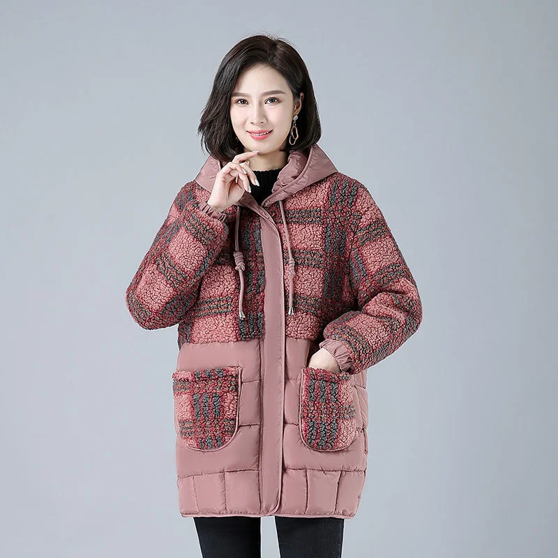 

2022 M- Women Clothes Winter Long Loose Hooded Cotton Coat Thickening Jacket Female Outwear Warm Parkas Manteau Femme Hiver