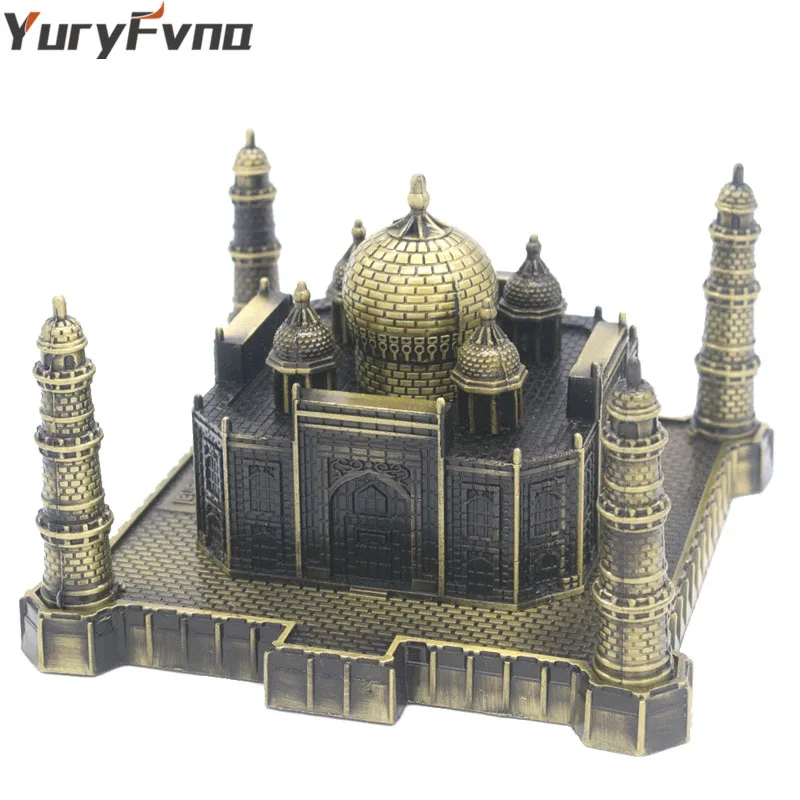 YuryFvna Meta Taj Mahal Статуэтка Античная бронза индийское здание всемирно известный ориентир архитектура модель домашнего офиса Декор