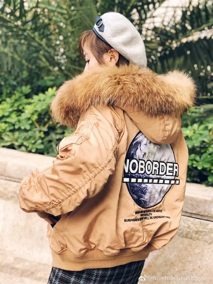 

2018 Autumn And Winter New Style Cat of Large Fur Collar Versatile Short N2B Cotton-padded Clothes Cotton Coat 028bay30-5550