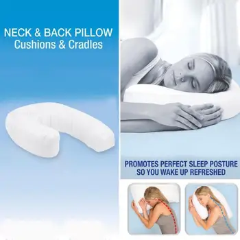 

U Shaped air Neck Back Sleep Side Pillow Travel Pillow Health Spine Protection Hold Cushion