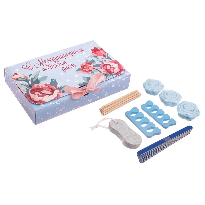 Подарочный педикюрный набор &quotС международным женским днём&quot | Красота и