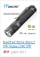 EAGTAC D3C Ti XM-L2 U4 светодиодный фонарик супер яркий 800LM EDC Мини фонарь 16340 CR123A Ограниченная серия