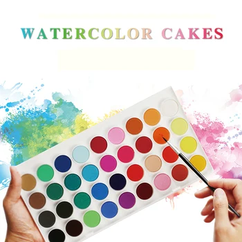 

JIANWU Portable art painting watercolor and pigment suit 12/16/28/36 color sketch watercolor Powder acuarela art supplies