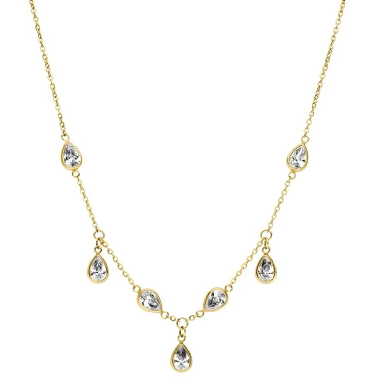 gold Mavis Hare 7 шт. колье-капля из нержавеющей стали каплевидный кристалл цепочка Ожерелье как рождественский подарок - Окраска металла: gold