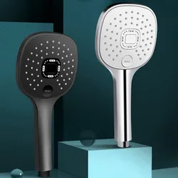 Shower Head Rainfall Bathroom 3 Modes ABS Round Chrome Water-Saving Nozzle Bath Faucet Wall Mounted Adjustable Shower