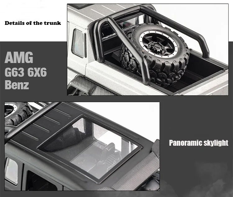 Kid1:32 модель внедорожника G63 Игрушечная модель автомобиля, подарок для мальчиков с амортизаторами и звуковыми эффектами и светильник