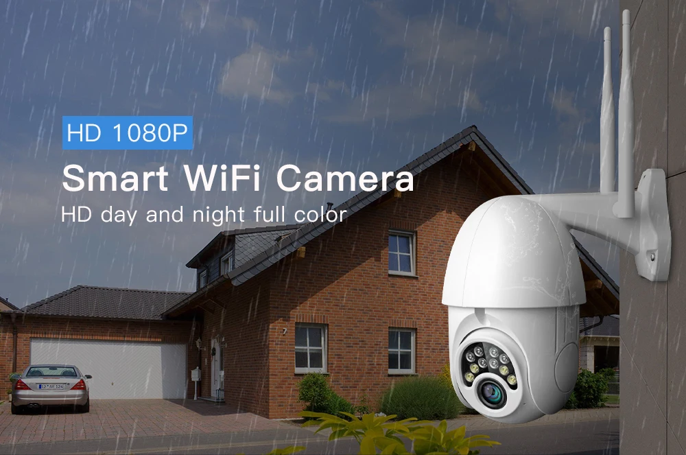 NengIP камера WiFi 1080P Беспроводная камера с автоматическим отслеживанием PTZ скоростная купольная камера наружного видеонаблюдения Водонепроницаемая камера ИК для дома и улицы Surveilance
