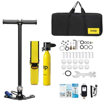 

DIDEEP Diving System Mini Scuba Air Tank Scuba Oxygen Cylinder Reserve Air Tank Pump Storage Bag Snorkeling Diving Equipment