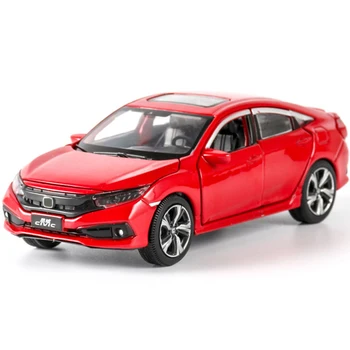 

1/32 Scale CIVIC 2019 Diecasts & Toy Vehicles Metal Car Model Sound Light Collection Alloy Auto Toy Cars For Boy Kids Xmas Gifts