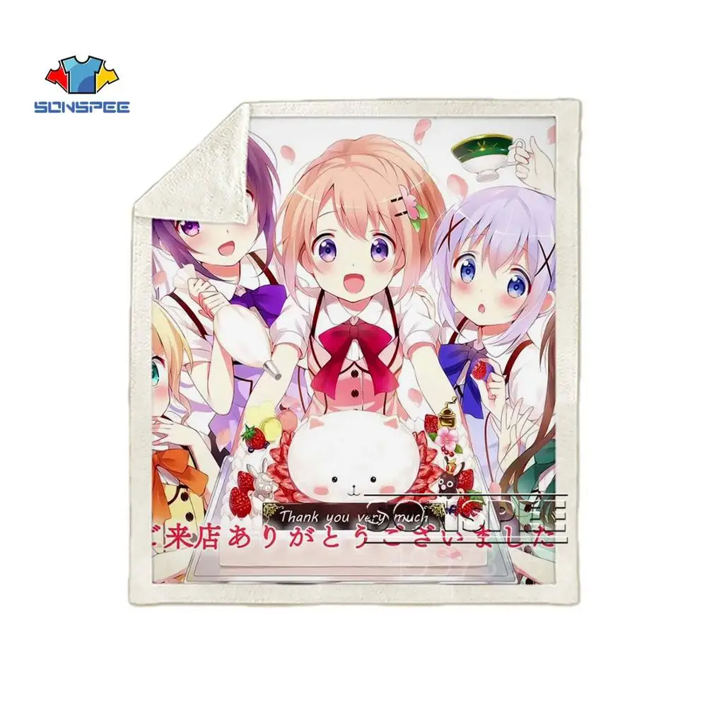 SONSPEE Кролик дом аниме harajuku для детей и взрослых 3d принт одеяло Теплый диван одеяло покрывало путешествия постельные принадлежности магазин при фабрике K133